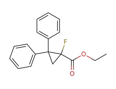 Molecular Structure of 33666-37-4 (ethyl 1-fluoro-2,2-diphenylcyclopropanecarboxylate)
