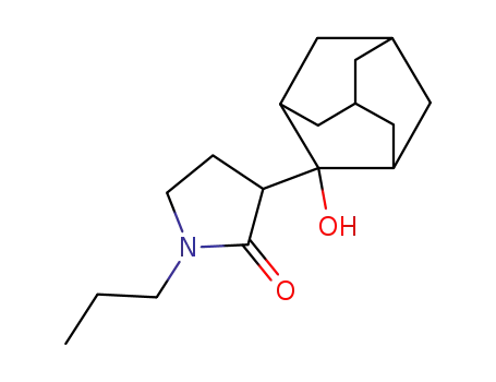 Molecular Structure of 913335-87-2 (2-(1-propyl-2-oxopyrrolidin-3-yl)tricyclo[3.3.1.1<sup>3,7</sup>]decan-2-ol)