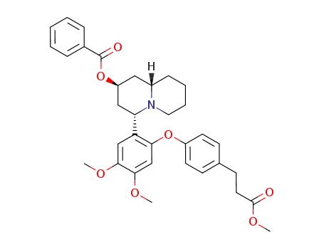 Benzoic acid (2S,4S,9aS)-4-{4,5-dimethoxy-2-[4-(2-methoxycarbonyl-ethyl)-phenoxy]-phenyl}-octahydro-quinolizin-2-yl ester