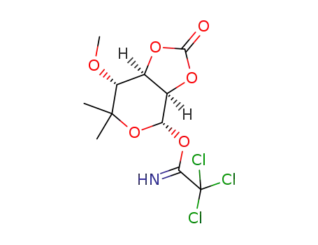 (3aR,4S,7R,7aR)-7-methoxy-6,6-dimethyl-2-oxo-tetrahydro-3aH-[1,3]dioxolo[4,5-c]pyran-4-yl 2,2,2-trichloroacetamidate