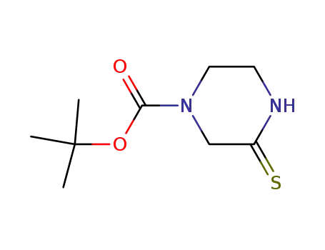 Molecular Structure of 1182359-40-5 (tert-butyl 3-thioxopiperazine-1-carboxylate)