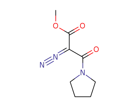 Molecular Structure of 135747-07-8 (methyl 2-diazo-3-oxo-3-(pyrrolidin-1-yl)propanoate)