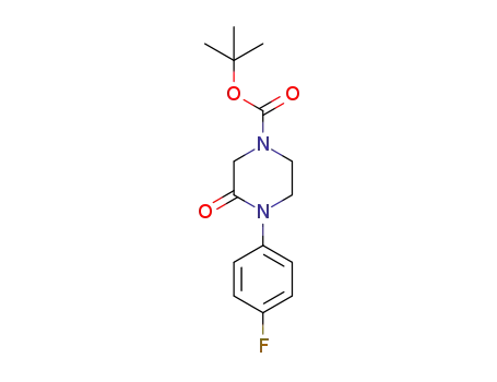 Molecular Structure of 1284243-44-2 (tert-Butyl 4-(4-fluorophenyl)-3-oxopiperazine-1-carboxylate)