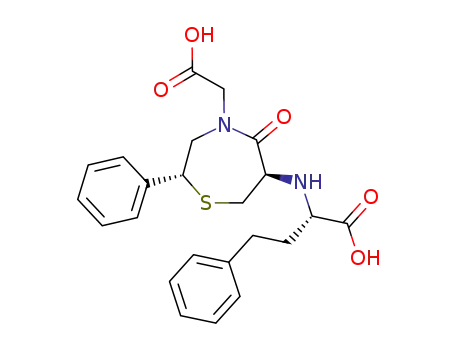 α-<(2R,6R)-6-<<(S)-1-carboxy-3-phenylpropyl>amino>-5-oxo-2-phenylperhydro-1,4-thiazepin-4-yl>acetic acid