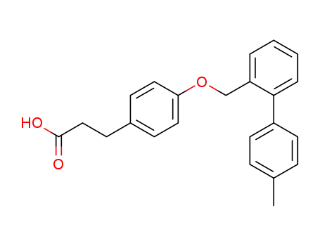 Molecular Structure of 1374515-81-7 (3-(4-((4'-methyl-[1,1'-biphenyl]-2-yl)methoxy)phenyl)propanoic acid)