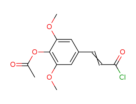 Molecular Structure of 39657-48-2 (2-Propenoyl chloride, 3-[4-(acetyloxy)-3,5-dimethoxyphenyl]-)
