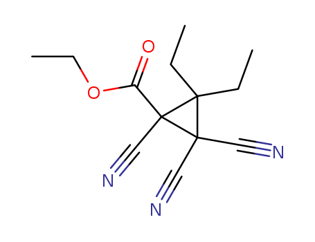 Cyclopropanecarboxylicacid, 1,2,2-tricyano-3,3-diethyl-, ethyl ester cas  24543-21-3