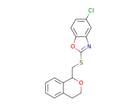 5-Chloro-2-[[(3,4-dihydro-1H-2-benzopyran-1-yl)methyl]thio]benzoxazole