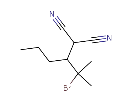 Molecular Structure of 105694-94-8 (Propanedinitrile, [1-(1-bromo-1-methylethyl)butyl]-)