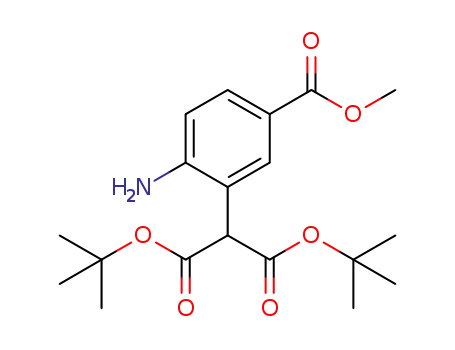Molecular Structure of 1037834-32-4 (di-tert-butyl [2-amino-5-(methoxycarbonyl)phenyl]malonate)