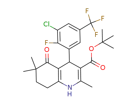 tert-butyl 2,6,6-trimethyl-4-(2-fluoro-3-chloro-5-trifluoromethylphenyl)-5-oxo-1,4,5,6,7,8-hexahydroquinoline-3-carboxylate