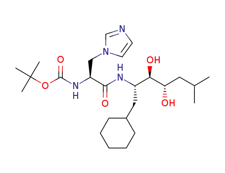 N-(tert-butoxycarbonyl)-3-imidazol-1-yl-L-alanine amide of (2S,3R,4S)-2-amino-1-cyclohexyl-3,4-dihydroxy-6-methylheptane