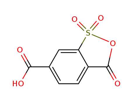 Molecular Structure of 39083-61-9 (3H-2,1-Benzoxathiole-6-carboxylic acid, 3-oxo-, 1,1-dioxide)