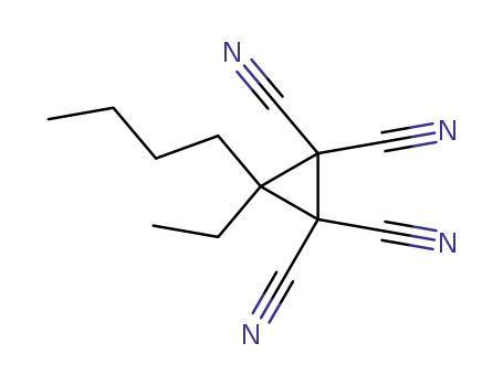 Molecular Structure of 10432-34-5 (3-butyl-3-ethylcyclopropane-1,1,2,2-tetracarbonitrile)