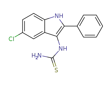 Molecular Structure of 126193-43-9 (1-(5-chloro-2-phenyl-1H-indol-3-yl)thiourea)