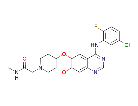 4-(5-chloro-2-fluoroanilino)-7-methoxy-6-{[1-(N-methylcarbamoylmethyl)piperidin-4-yl]oxy}quinazoline