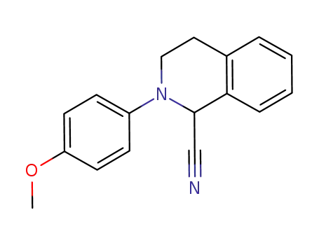 Molecular Structure of 1190129-81-7 (1,2,3,4-tetrahydro-2-(4-Methoxyphenyl)-1-Isoquinolinecarbonitrile)