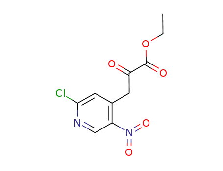 Molecular Structure of 800401-66-5 (ETHYL 3-(2-CHLORO-5-NITROPYRIDIN-4-YL)-2-OXOPROPANOATE)