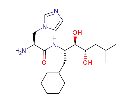 H-3-imidazol-1-yl-L-alanine amide of (2S,3R,4S)-2-amino-1-cyclohexyl-3,4-dihydroxy-6-methylheptane