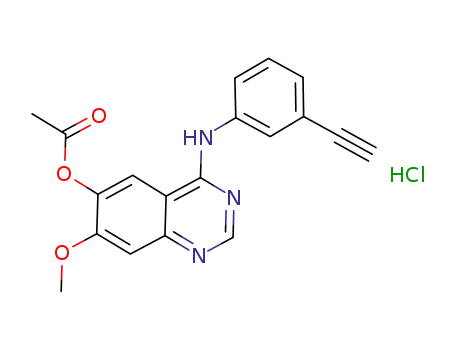 4-(3-ethynylphenylamino)-7-methoxyquinazolin-6-yl acetate hydrochloride