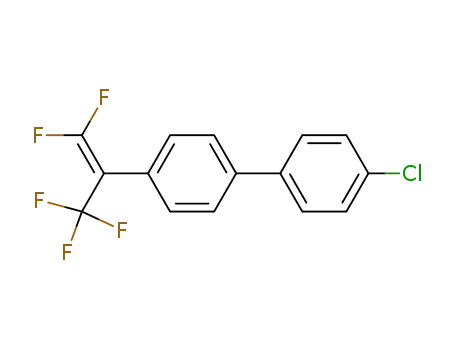 Molecular Structure of 61587-20-0 (1,1'-Biphenyl, 4-chloro-4'-[2,2-difluoro-1-(trifluoromethyl)ethenyl]-)