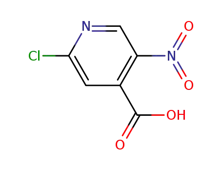 Molecular Structure of 907545-47-5 (2-Chloro-5-nitro isonicotinic acid)