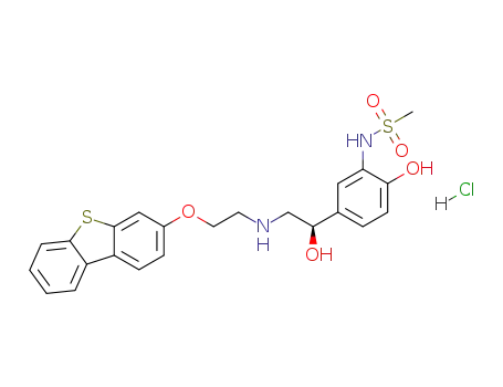 Molecular Structure of 193761-17-0 ((R)-N-[5-[2-[2-(dibenzothiophen-3-yloxy)ethylamino]-1-hydroxyethyl]-2-hydroxyphenyl]methanesulfonamide hydrochloride)