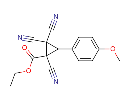 1.2.2-Tricyan-3-<4-methoxy-phenyl>-cyclopropan-1-carbonsaeure-ethylester