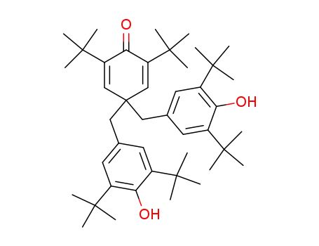 Molecular Structure of 62078-82-4 (2,6-Di-tert-butyl-4,4-bis-(3,5-di-tert-butyl-4-hydroxy-benzyl)-cyclohexa-2,5-dienone)
