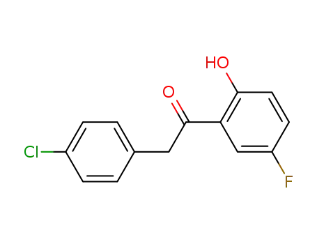 Molecular Structure of 527751-48-0 (2-(4-CHLOROPHENYL)-5'-FLUORO-2'-HYDROXYACETOPHENONE)