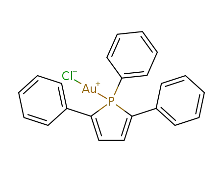 Molecular Structure of 866395-14-4 (chloro-1,2,5-triphenylphosphole gold(I))