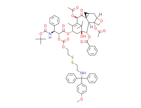 Molecular Structure of 1321582-53-9 (larotaxel MMT-aminoethyldithioethyl carbonate)