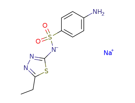 Molecular Structure of 1904-95-6 (Sulfanilamide, N1-(5-ethyl-1,3,4-thiadiazol-2-yl)-, monosodium salt)