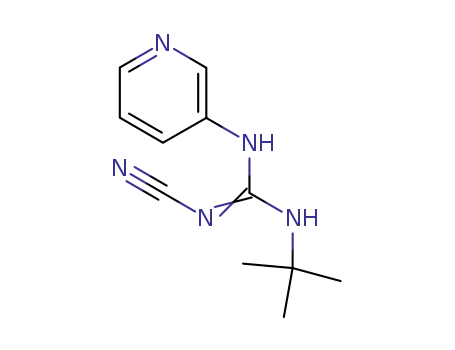 Molecular Structure of 60559-94-6 (N'-cyano-N-(3-pyridyl)-N''-(t-butyl)guanidine)