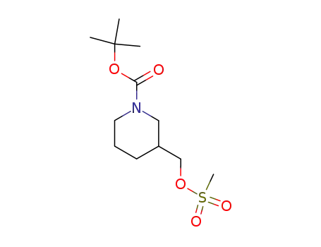 Molecular Structure of 162166-99-6 (1-BOC-3-METHANESULFONYLOXYMETHYL-PIPERIDINE)