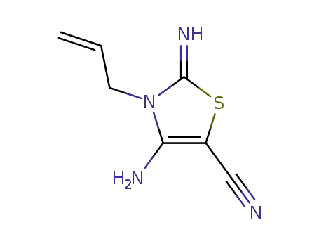 Molecular Structure of 56991-09-4 (3-allyl-4-amino-2-imino-2,3-dihydro-thiazole-5-carbonitrile)