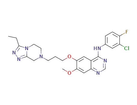 N-(3-chloro-4-fluorophenyl)-6-(3-(3-ethyl-5,6-dihydro-[1,2,4]triazolo[4,3-a]pyrazin-7(8H)-yl)propoxy)-7-methoxyquinazolin-4-amine