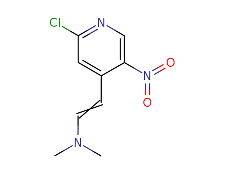 Molecular Structure of 142078-36-2 ((E)-2-(2-chloro-5-nitropyridin-4-yl)-N,N-diMethylethenaMine)