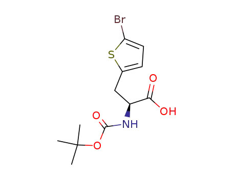 Molecular Structure of 261380-16-9 (BOC-D-2-(5-BROMOTHIENYL)ALANINE)