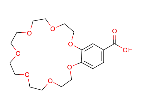 Molecular Structure of 1207563-98-1 (2,3,5,6,8,9,11,12,14,15,17,18-dodecahydrobenzo[b][1,4,7,10,13,16,19]-heptaoxacyclohenicosine-21-carboxylic acid)