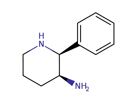 Molecular Structure of 136871-75-5 (3-Piperidinamine, 2-phenyl-, (2S,3S)-)