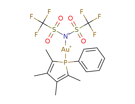 Au(1-phenyl-2,3,4,5-tetramethylphosphole)NTf<SUB>2</SUB>