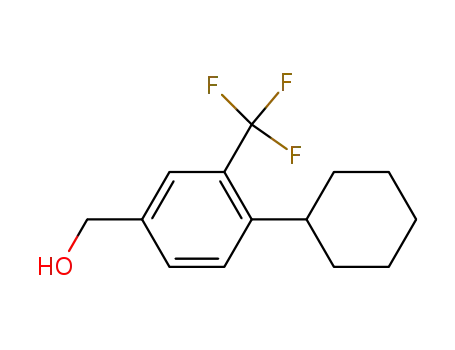 Molecular Structure of 957205-23-1 ([4-cyclohexyl-3-(trifluoromethyl)phenyl]methanol)