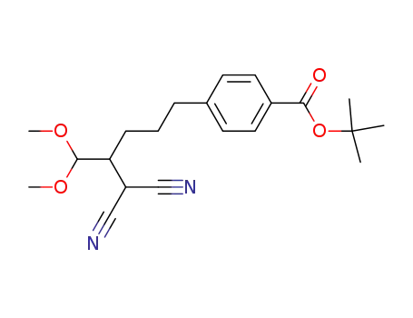 Molecular Structure of 134373-03-8 (tert-butyl 4-<5,5-dicyano-4-(dimethoxymethyl)pentyl>benzoate)