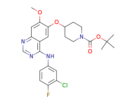 1-Piperidinecarboxylic acid,
4-[[4-[(3-chloro-4-fluorophenyl)amino]-7-methoxy-6-quinazolinyl]oxy]-,
1,1-dimethylethyl ester