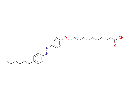Molecular Structure of 169205-16-7 (Undecanoic acid, 11-[4-[(1E)-(4-hexylphenyl)azo]phenoxy]-)