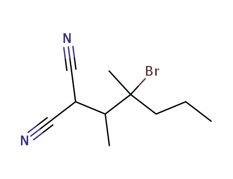 Molecular Structure of 105694-96-0 (Propanedinitrile, (2-bromo-1,2-dimethylpentyl)-)