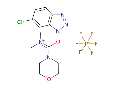 6-chloro-1-((dimethylamino)(morpholino)methylene)-1H-benzotriazolium hexafluorophosphate 3-oxide
