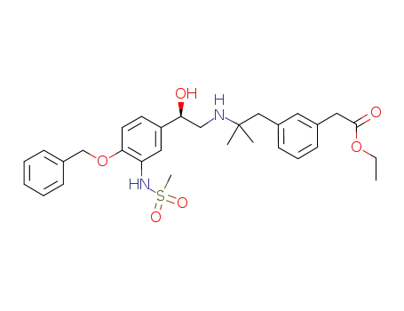 ethyl (R)-2-(3-{2-[2-hydroxy-2-(4-benzyloxy-3-methanesulfonamidophenyl)ethylamino]-2-methylpropyl}phenyl)acetate