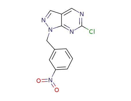 Molecular Structure of 1428444-27-2 (6-chloro-1-(3-nitrobenzyl)-1H-pyrazolo[3,4-d]pyrimidine)